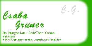 csaba gruner business card